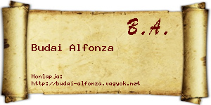 Budai Alfonza névjegykártya